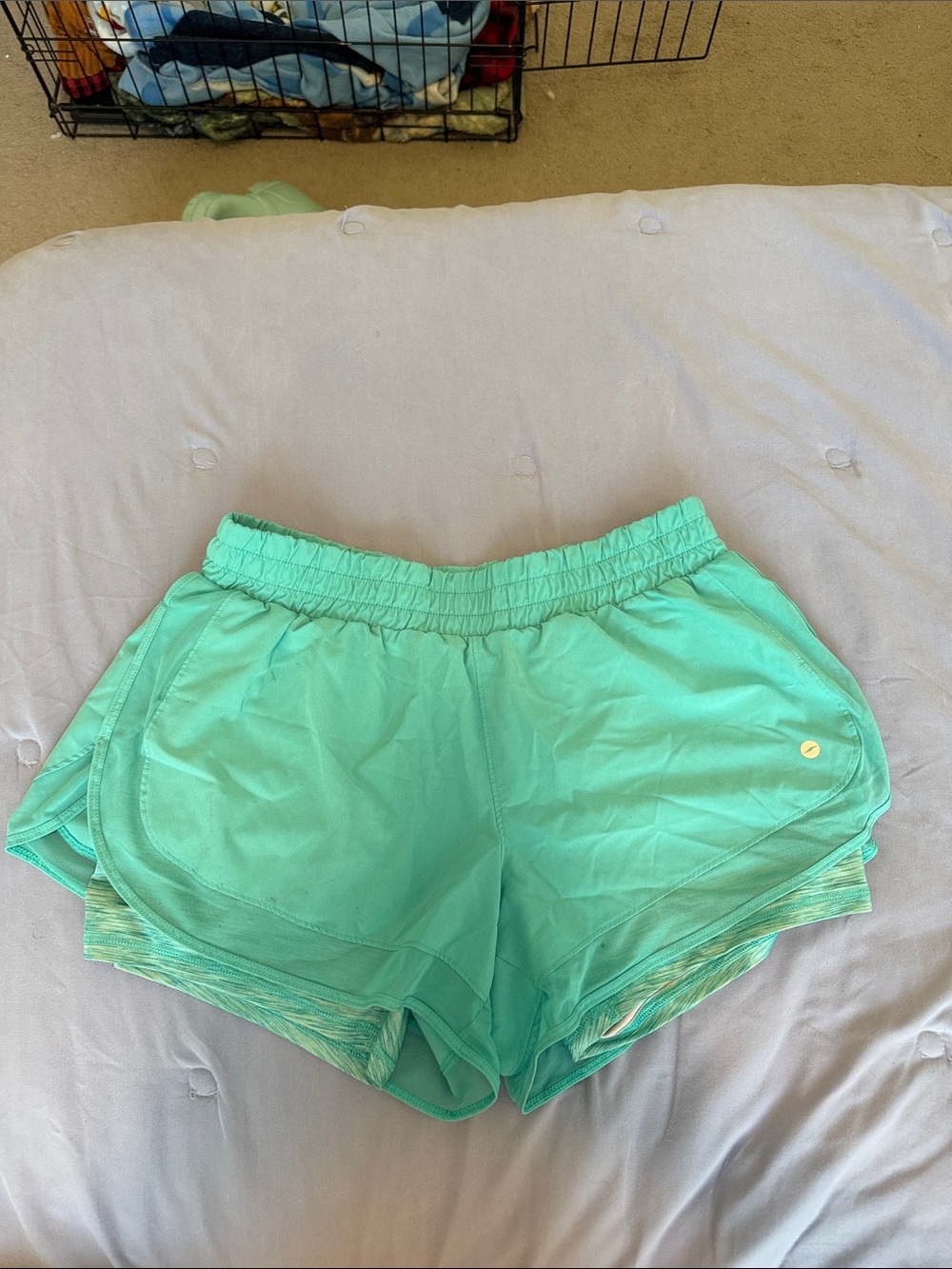 Avia Mint Green Athletic Shorts with Inner Liner